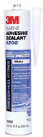 3M 6500 Marine Adhesive Sealant, White, 5 days Curing, 40 to 100 deg F, 10