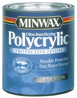Minwax Polycrylic 63333444 Protective Finish Paint, Satin, Liquid, Clear, 1