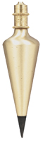 GENERAL 800-12 Plumb Bob, Solid Brass, Lacquered