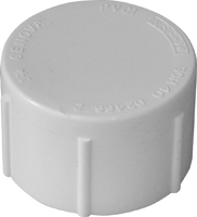 LASCO 448005BC Pipe Cap, 1/2 in, FPT, PVC, White, SCH 40 Schedule