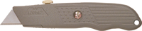 HYDE 42070 Utility Knife, Zinc Blade, Textured Handle, Gray Handle