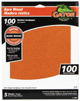 Gator 4463 Sanding Sheet, 11 in L, 9 in W, Medium, 100 Grit, Garnet