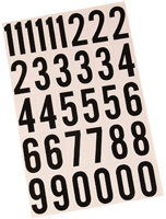 HY-KO MM-7N Packaged Number Set, 1-3/4 in H Character, Black Character,