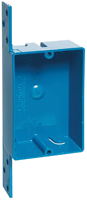 Carlon B108B-UPC Outlet Box, 1 -Gang, PVC, Blue, Bracket Mounting