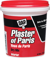 DAP 10308 Plaster of Paris, Powder, White, 4 lb Tub