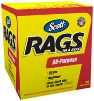 Scotts 75260 Painter's Rag, 200 Capacity, 10 x 12 in, Cellulose Fiber, White