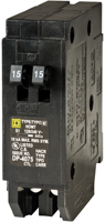 Square D Homeline HOMT1515CP Circuit Breaker, Mini, Tandem, 15 A, 1 -Pole,