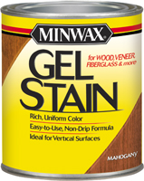 Minwax 260504444 Gel Stain; Mahogany; Liquid; 0.5 pt