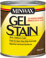 Minwax 260604444 Gel Stain; Walnut; Liquid; 0.5 pt