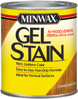 Minwax 260704444 Gel Stain; Cherrywood; Liquid; 0.5 pt