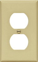 EATON 5132V Standard-Size Wallplate, 1-Gang, Nylon, Ivory