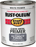 RUST-OLEUM STOPS RUST 7780502 Clean Metal Primer, Flat, White, 1 qt