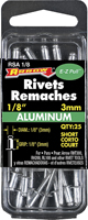 Arrow RSA1/8 Short Pop Rivet, 1/8 in L, Aluminum