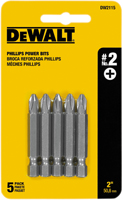 DeWALT DW2115 Power Bit, #2 Drive, Phillips Drive, 1/4 in Shank, Hex Shank,