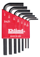 Eklind 10107 Hex Key Set, 7-Piece, Steel, Black