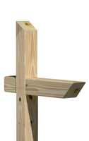 UPF 106053 Mailbox Post, 4 in L, 4 in W, 72 in H, Wood, Pressure-Treated