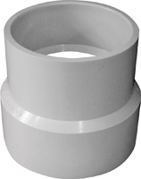 CANPLAS 193036 Sewer Adapter Coupling, 4 x 3 in, Hub, PVC, White