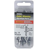 SUREBONDER FPC62A Pop Rivet, Short, 1/8 in L, Aluminum