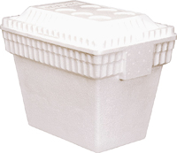 LIFOAM 3542 Ice Chest, 12 qt Cooler, Styrofoam, White