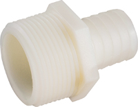 Anderson Metals 53701-1008 Hose Adapter, 1/2 in, Barb, 5/8 in, MIP, 150 psi