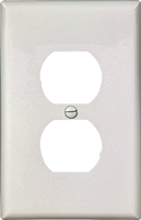 Eaton Wiring Devices PJ8W Mid-Size Duplex and Single Receptacle Wallplate,