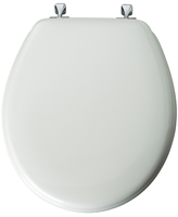 BEMIS 44CP-000 Toilet Seat, Round, Wood, White