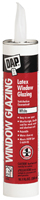 DAP 12108 Latex Window Glazing, Paste, Slight, White, 10.1 fl-oz Cartridge