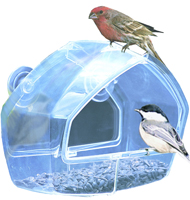 Perky-Pet 348 Window Feeder; 8 oz; Plastic; Clear; 7.78 in H