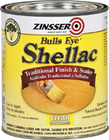 ZINSSER Bulls Eye 00316 Shellac; Mid-Tone; Clear; Liquid; 0.5 pt; Can