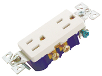 Eaton Wiring Devices 1107W-BOX Duplex Receptacle, 15 A, 2-Pole, 5-15R, White