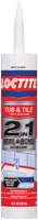 Loctite 2-In-1 2154739 Tub and Tile Adhesive Caulk, White, 20 to 170 deg F,