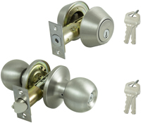 Prosource B36B1-PS Deadbolt and Entry Lockset, 3 Grade, Saturn Handle, Keyed