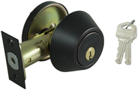 ProSource DBX1V-PS Deadbolt, 3 Grade, Aged Bronze, 2-3/8 to 2-3/4 in