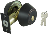 ProSource DBX2V-PS Deadbolt, 3 Grade, Aged Bronze, 2-3/8 to 2-3/4 in