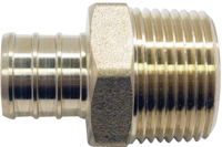 Apollo Valves APXMA3434 Pipe Adapter, 3/4 in, PEX x MPT, Brass, 200 psi