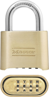 Master Lock 175DWD Padlock, 5/16 in Dia Shackle, 1 in H Shackle, Steel