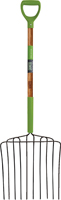 AMES 2827000 Ensilage Fork, Wood Handle, D-Shaped Handle, 30 in L Handle