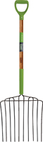 AMES 2827000 Ensilage Fork, Wood Handle, D-Shaped Handle, 30 in L Handle
