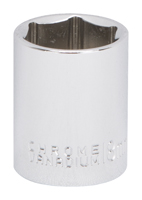 Vulcan MT6499933 Drive Socket, 18 mm Socket, 3/8 in Drive, 6-Point, Chrome