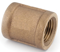 Anderson Metals 738103-02 Pipe Coupling, 1/8 in, FIPT, Brass