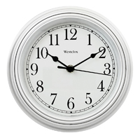 Westclox 46994A Wall Clock, Round, Analog, Plastic Frame, White Frame