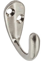 National Hardware V162 N325-506 Cloth Hook, 35 lb, 1-Hook, Zinc, Satin