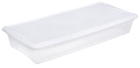 Sterilite 19608006 Storage Box, Plastic, Clear/White, 34-7/8 in L, 16-5/8 in