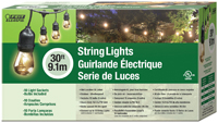 Feit Electric 72041 String Light Set, 130 V, 11 W, 15-Lamp, Incandescent