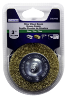 Vulcan 322041OR Wire Wheel Brush, 3 in Dia, 1/4 in Quick Change Shank in