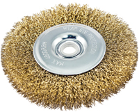 Vulcan 322551OR Wire Wheel Brush with Hole, 4 in Dia, 5/8 in Arbor Hole, 1/2