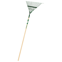 Landscapers Select 34585 Lawn/Leaf Rake, Steel Tine, 22-Tine, Wood Handle,