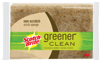 Scotch-Brite 97033 Scrub Sponge, 4-1/2 in L, 2.7 in W, Cellulose, Tan