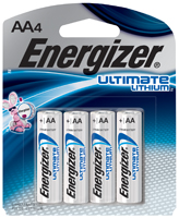 Energizer Ultimate Lithium L91 Series L91 L91SPB-4 Lithium Battery, AA