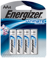 Energizer Ultimate Lithium L91 Series L91 L91SPB-4 Lithium Battery, AA